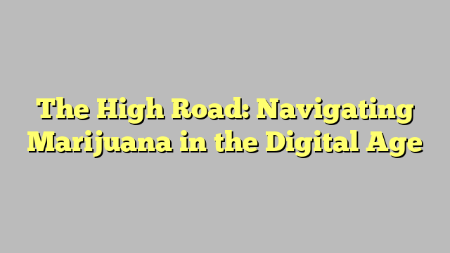 The High Road: Navigating Marijuana in the Digital Age